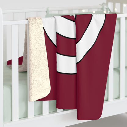 Claret, White Retro Target Blanket Throw