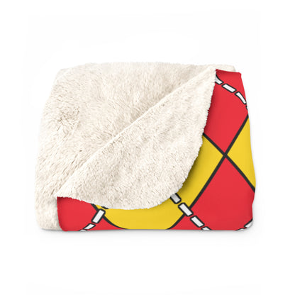 Belgium Retro Argyle Blanket Throw