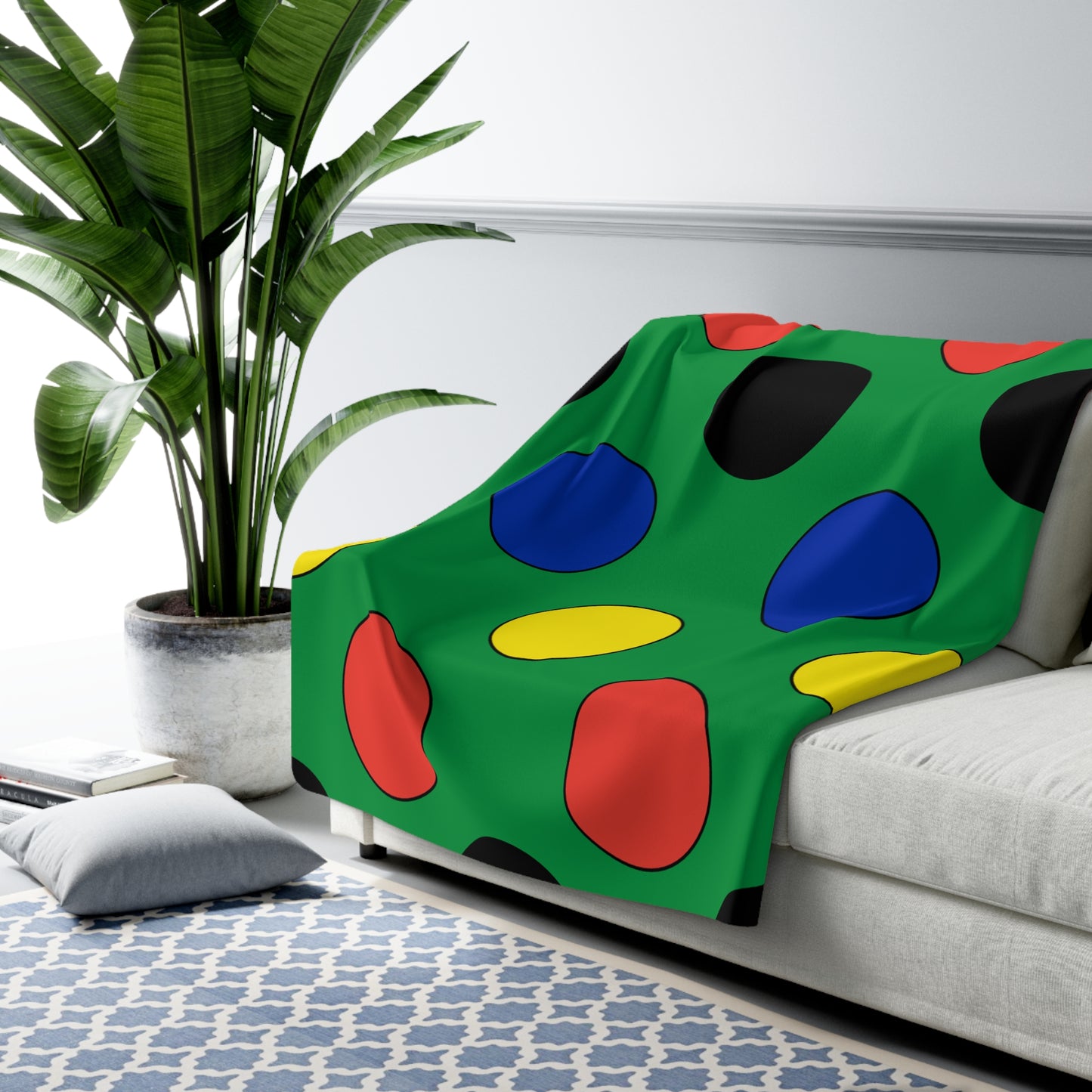 New Caledonia Retro Polka Dots Blanket Throw