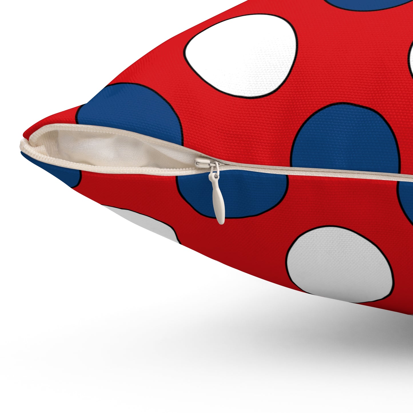 Czechia Retro Polka Dots Cushion Pillow