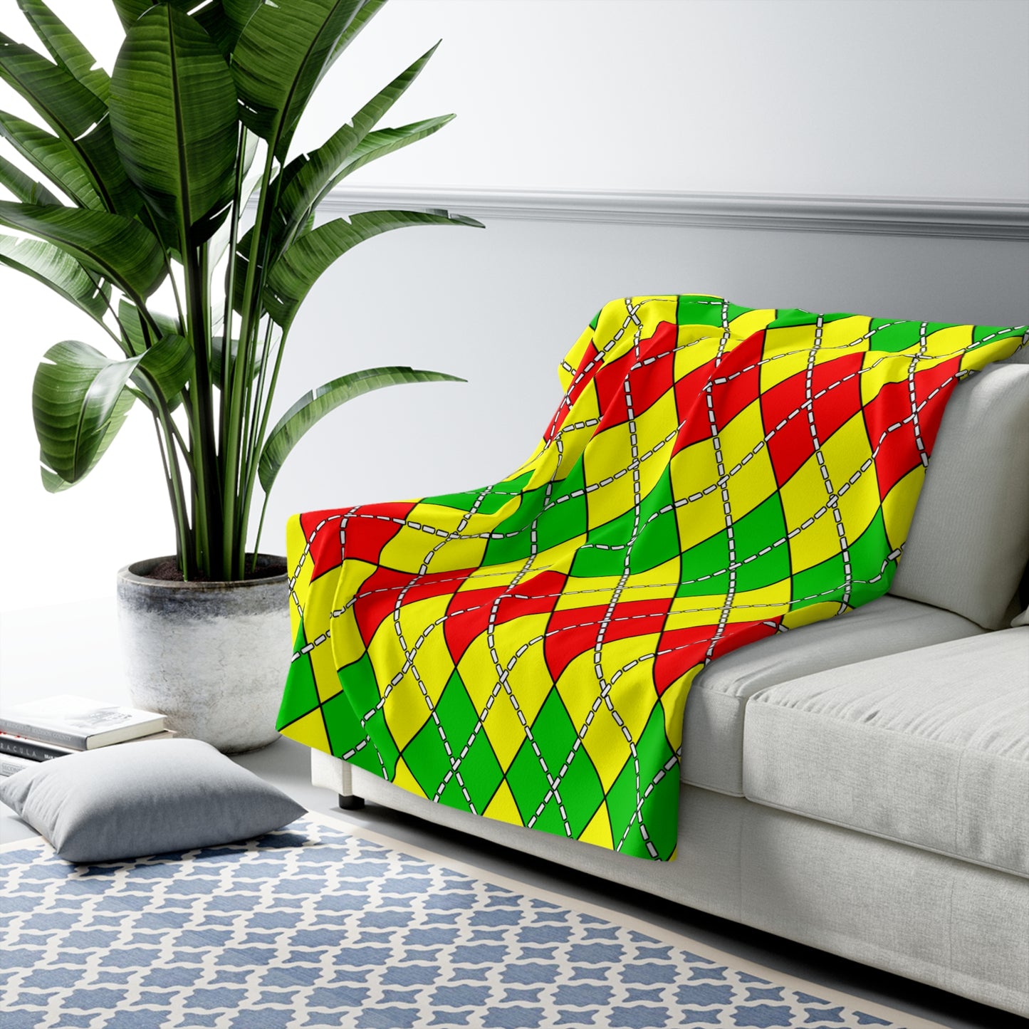 Congo Retro Argyle Blanket Throw