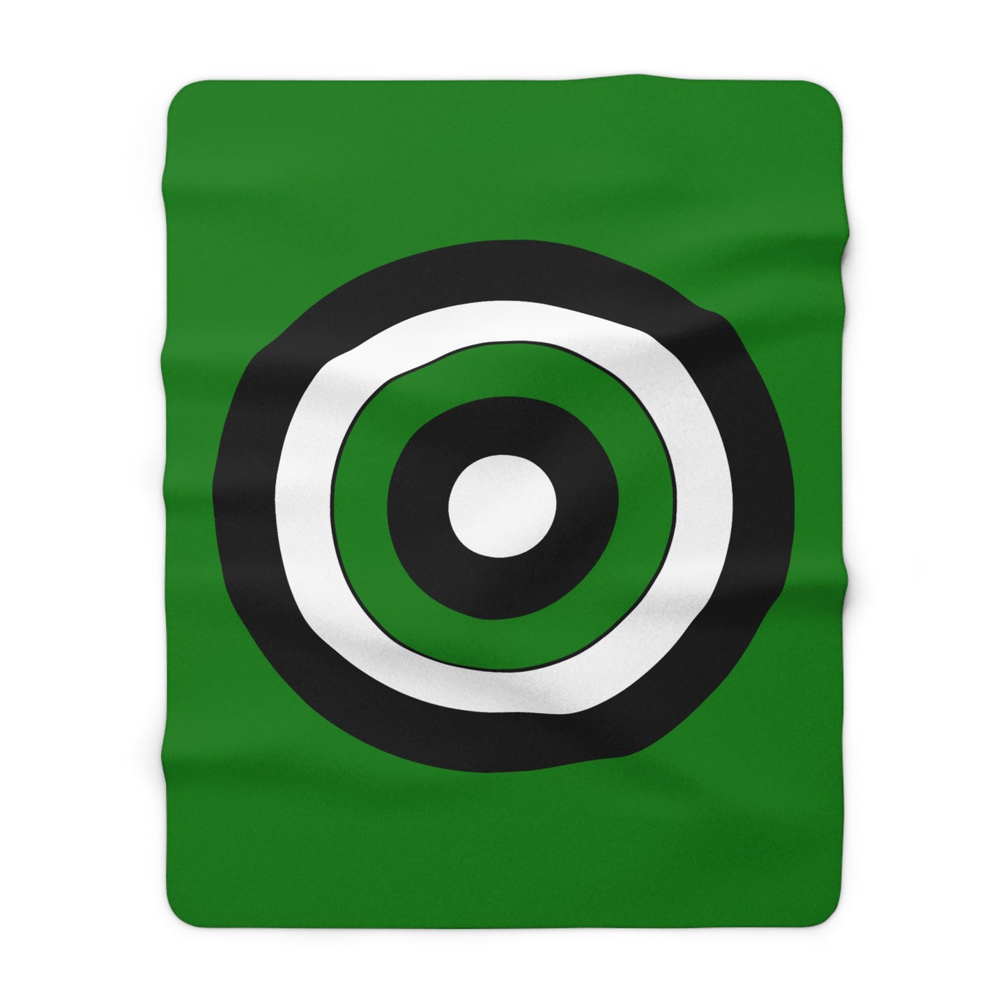 Green, Black, White Retro Target Blanket Throw