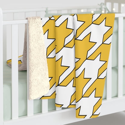 United States Virgin Islands Retro Houndstooth Blanket Throw