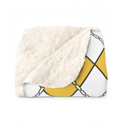 United States Virgin Islands Retro Argyle Blanket Throw