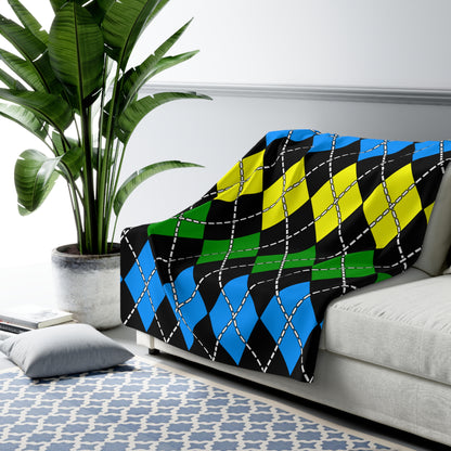 Tanzania Retro Argyle Blanket Throw
