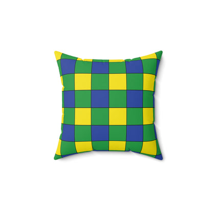 Brazil Retro Check Cushion Pillow