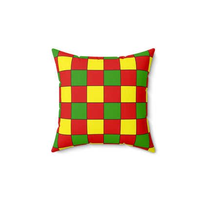 Burkina Faso Retro Check Cushion Pillow