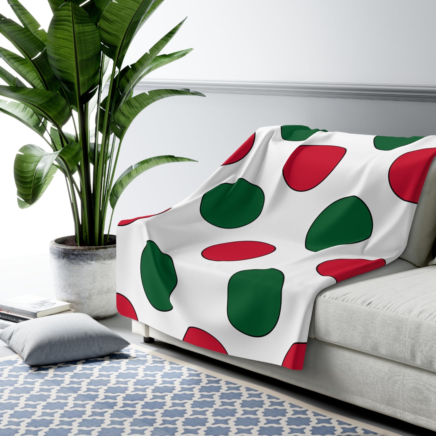 Algeria Retro Polka Dots Blanket Throw