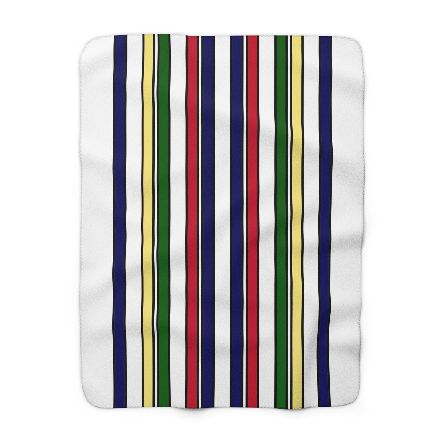 British Indian Ocean Territory Retro Stripes Blanket Throw