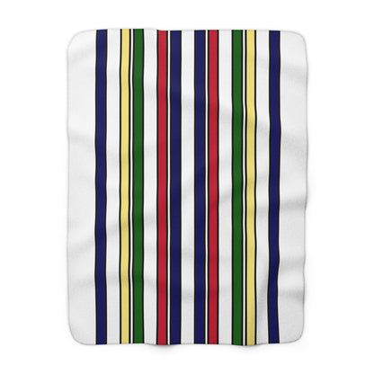 British Indian Ocean Territory Retro Stripes Blanket Throw