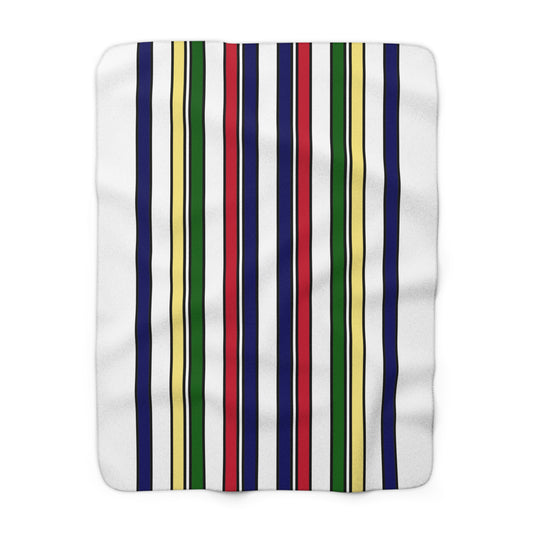 Diego Garcia Retro Stripes Blanket Throw