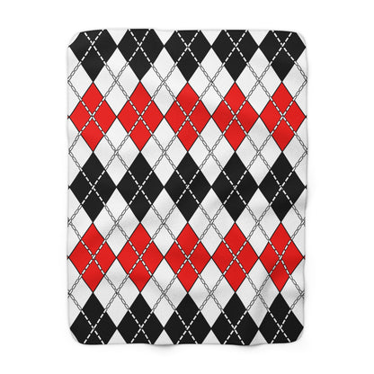 Yemen Retro Argyle Blanket Throw