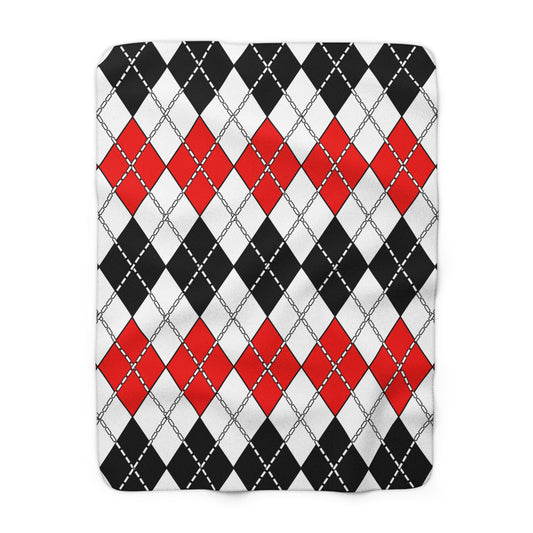 Yemen Retro Argyle Blanket Throw