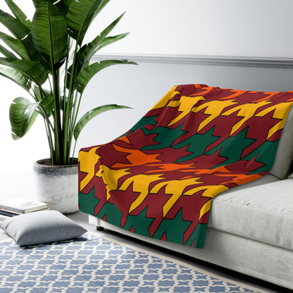 Sri Lanka Retro Houndstooth Blanket Throw