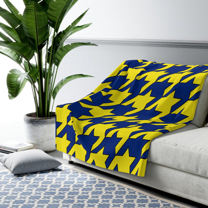 Curacao Retro Houndstooth Blanket Throw