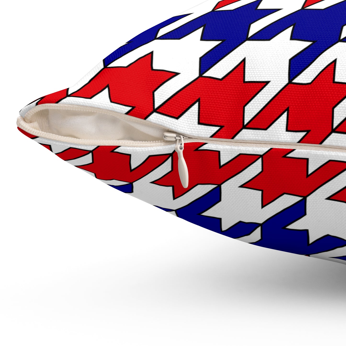 Saint Pierre And Miquelon Retro Houndstooth Cushion Pillow
