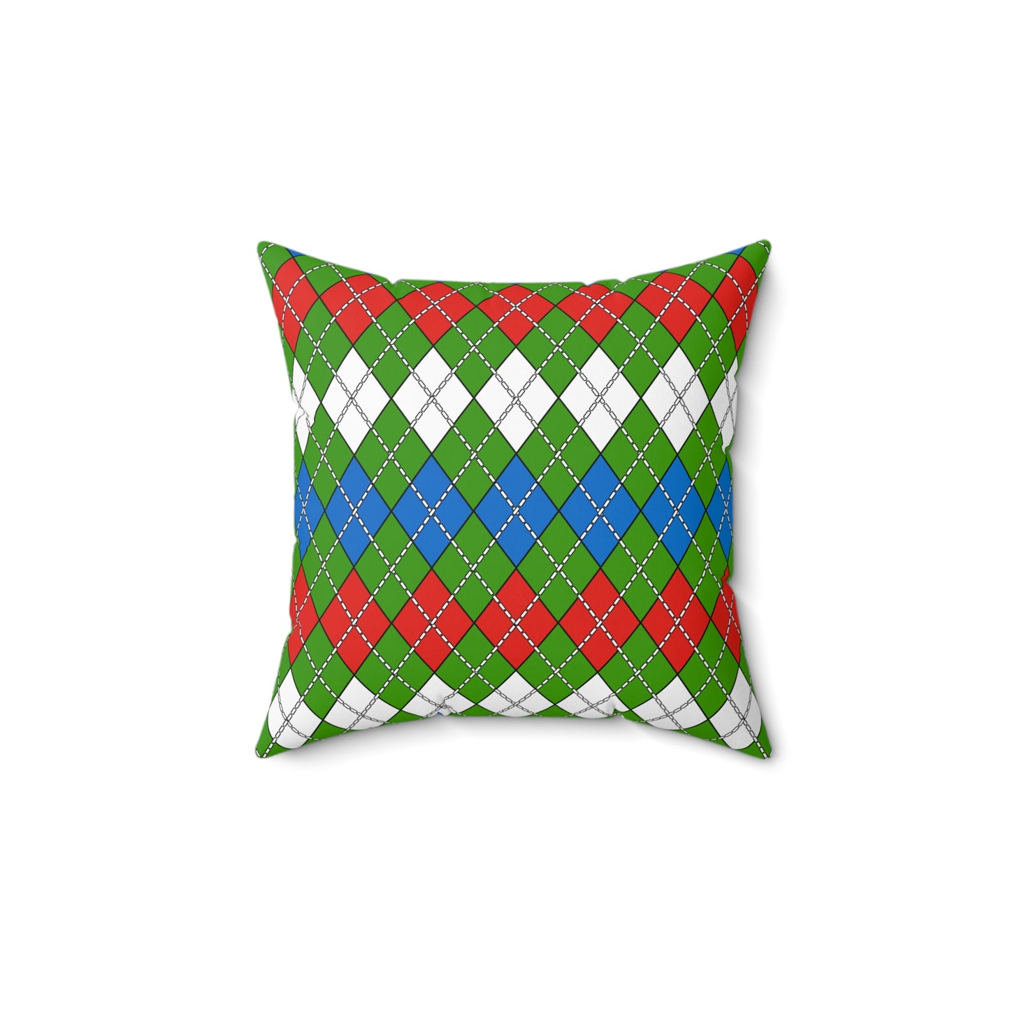 Equatorial Guinea Retro Argyle Cushion Pillow