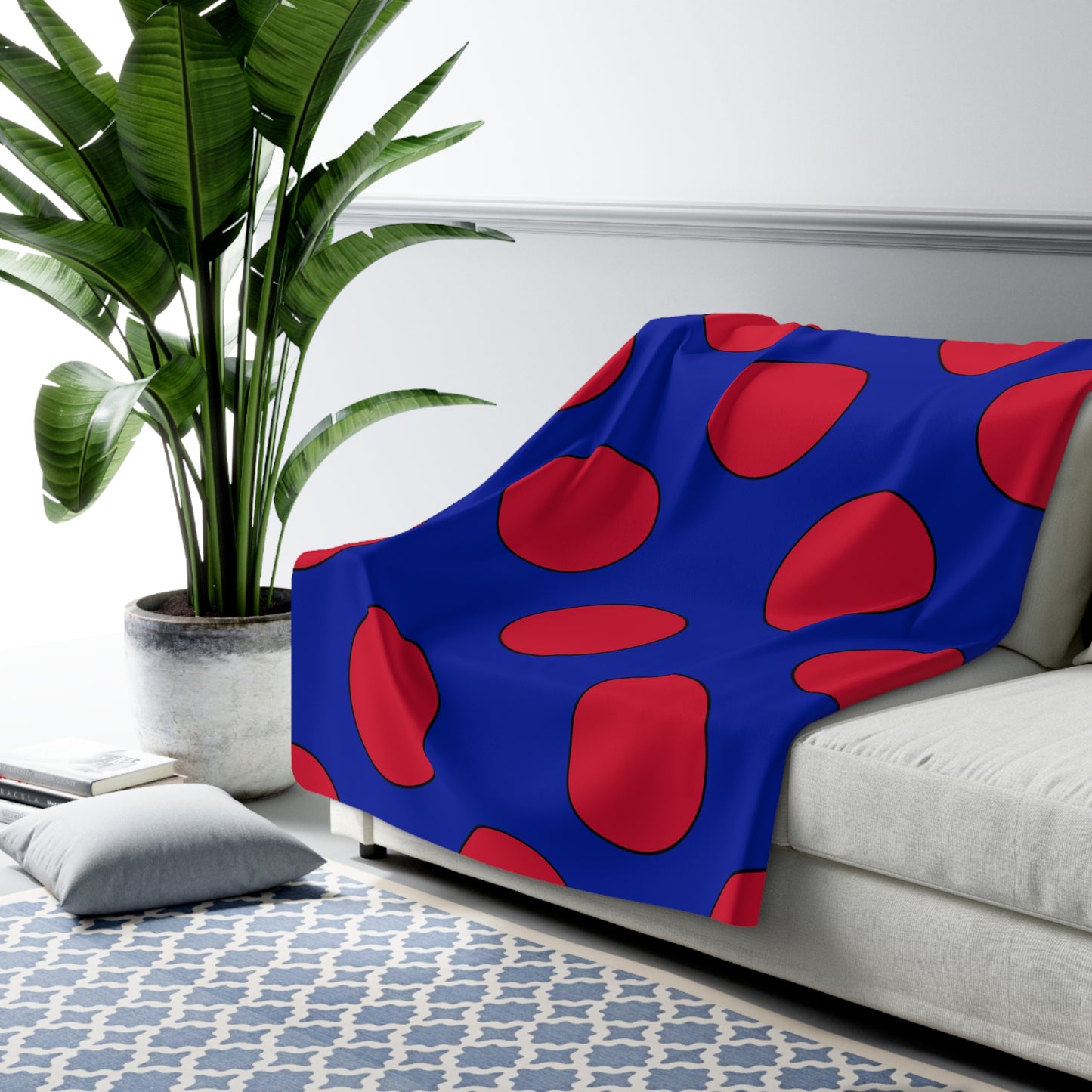 Haiti Retro Polka Dots Blanket Throw