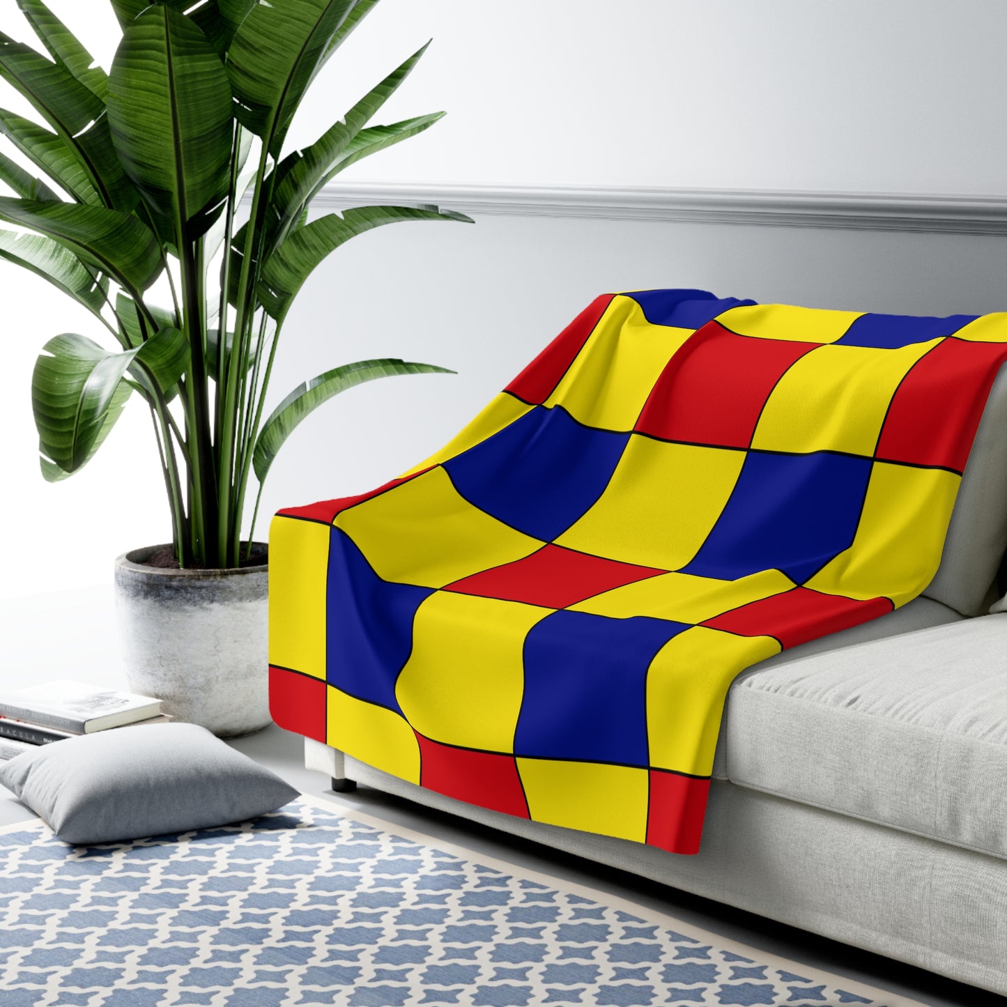 Colombia Retro Check Blanket Throw