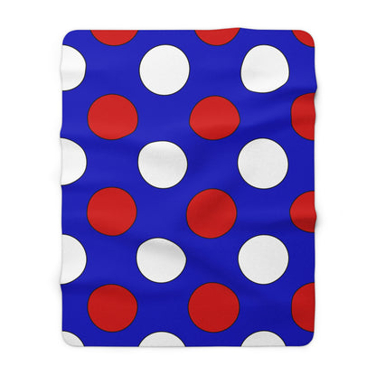 Slovenia Retro Polka Dots Blanket Throw