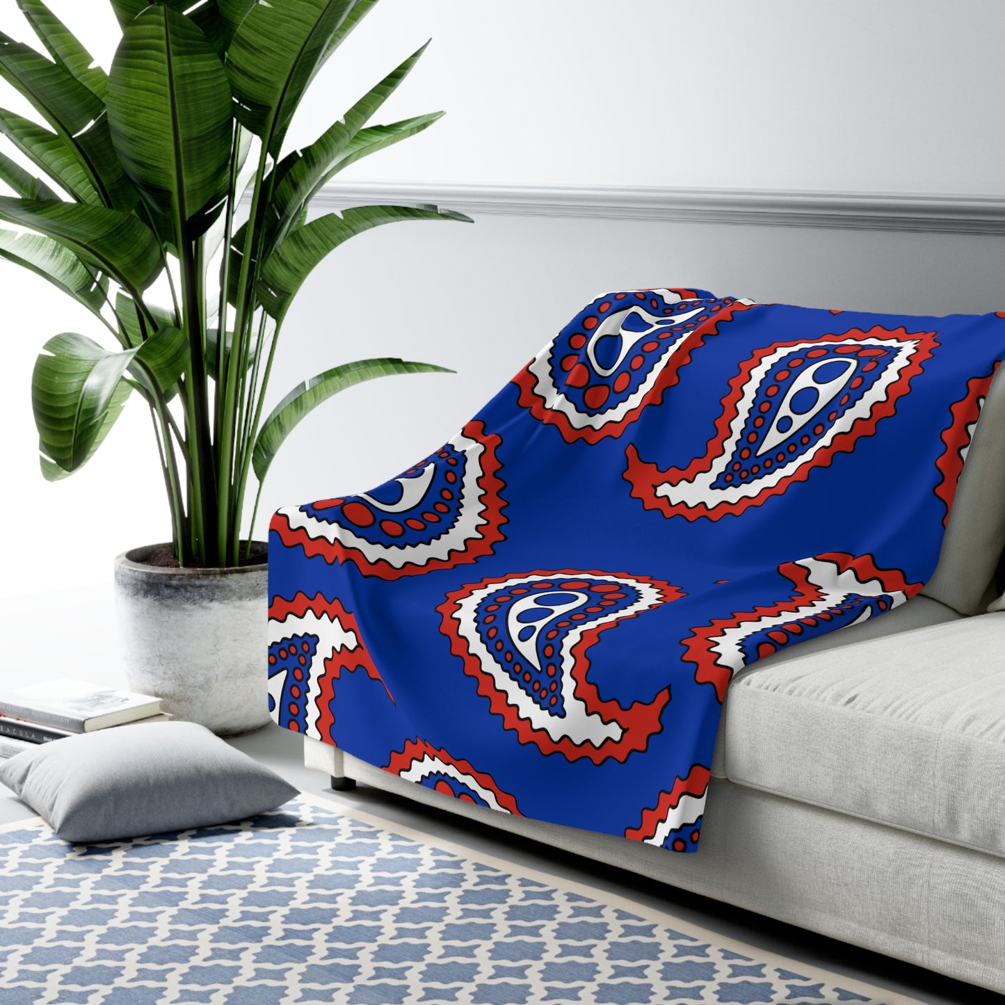Russia Retro Paisley Blanket Throw