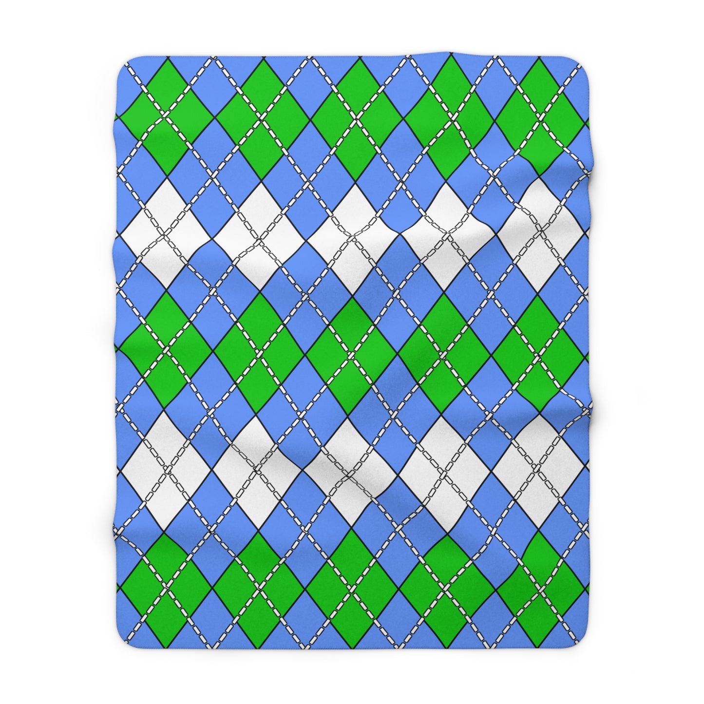 Djibouti Retro Argyle Blanket Throw
