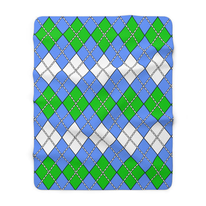 Djibouti Retro Argyle Blanket Throw