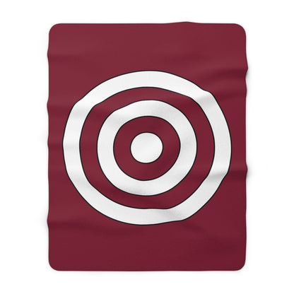 Claret, White Retro Target Blanket Throw
