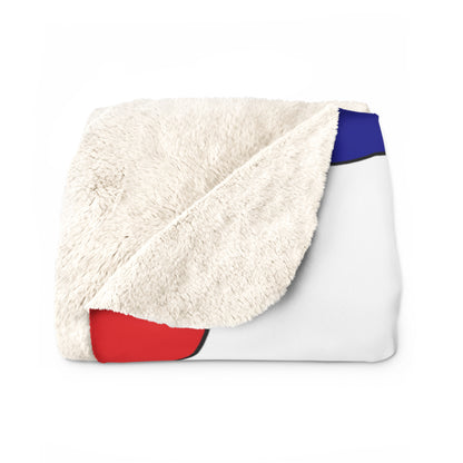Saint Pierre And Miquelon Retro Polka Dots Blanket Throw