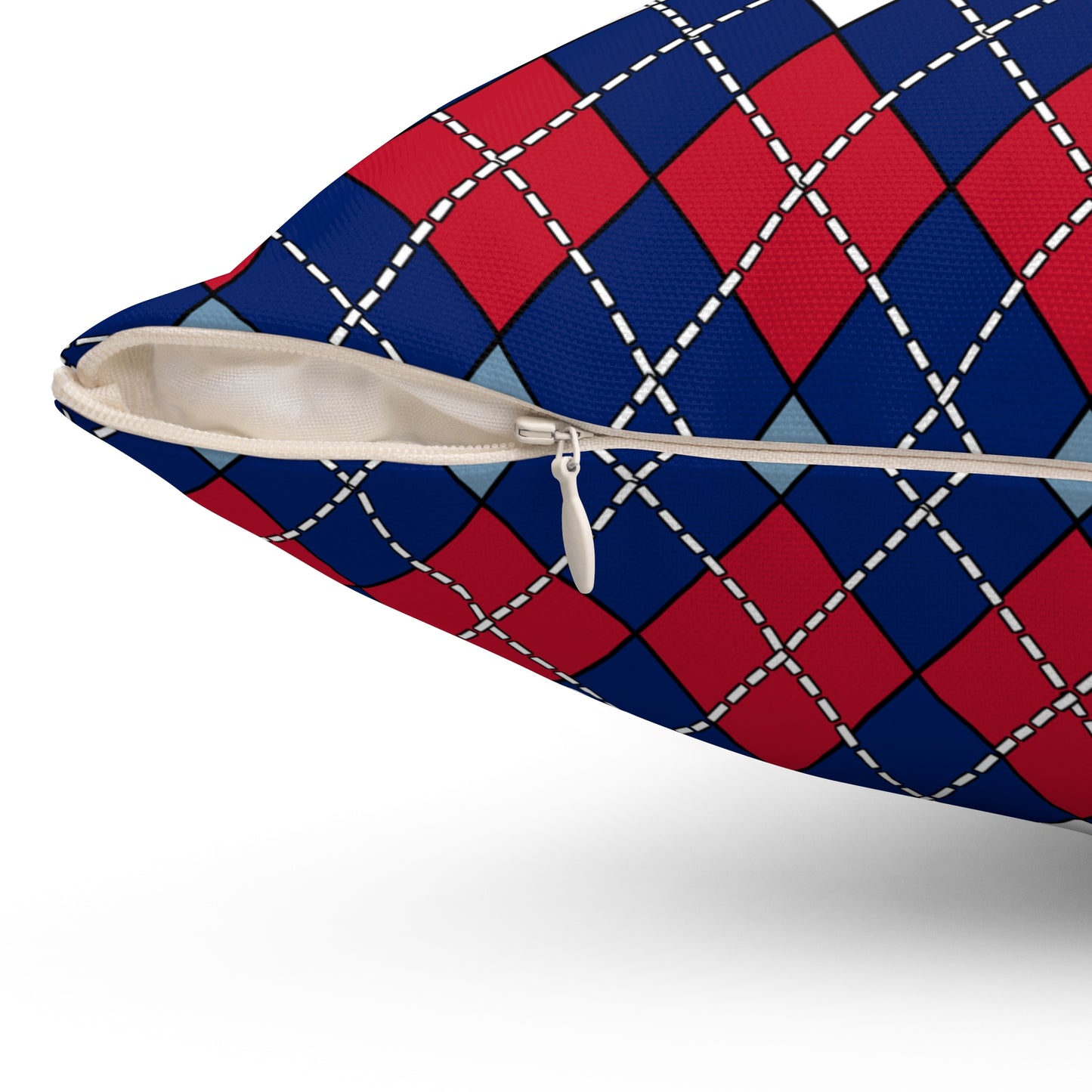 Falkland Islands Retro Argyle Cushion Pillow