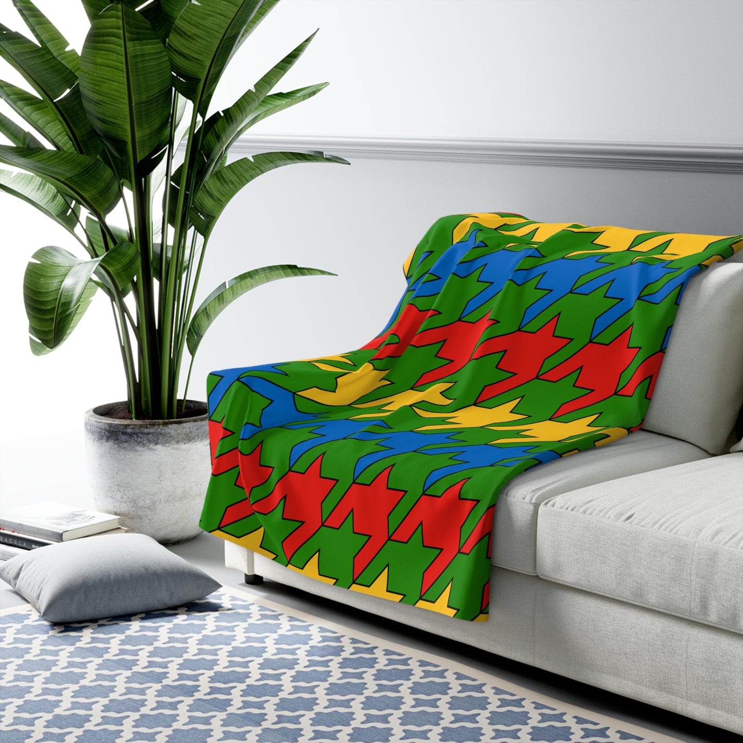 Ethiopia Retro Houndstooth Blanket Throw