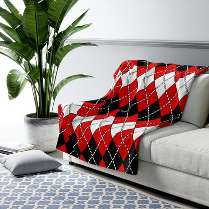 Trinidad And Tobago Retro Argyle Blanket Throw