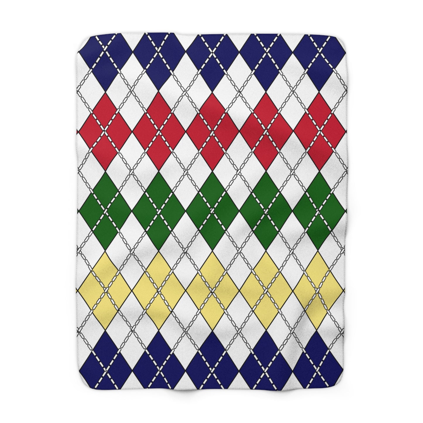 Diego Garcia Retro Argyle Blanket Throw