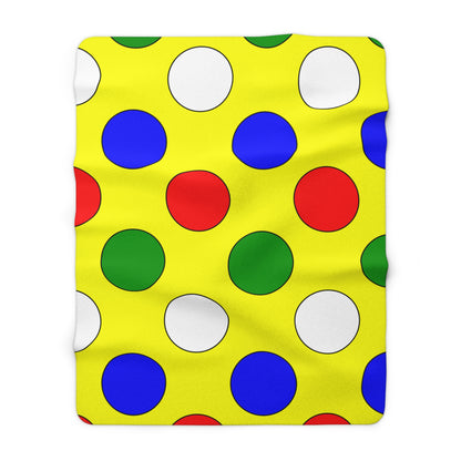 Central African Republic Retro Polka Dots Blanket Throw