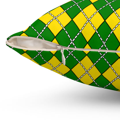 Cocos Islands Retro Argyle Cushion Pillow