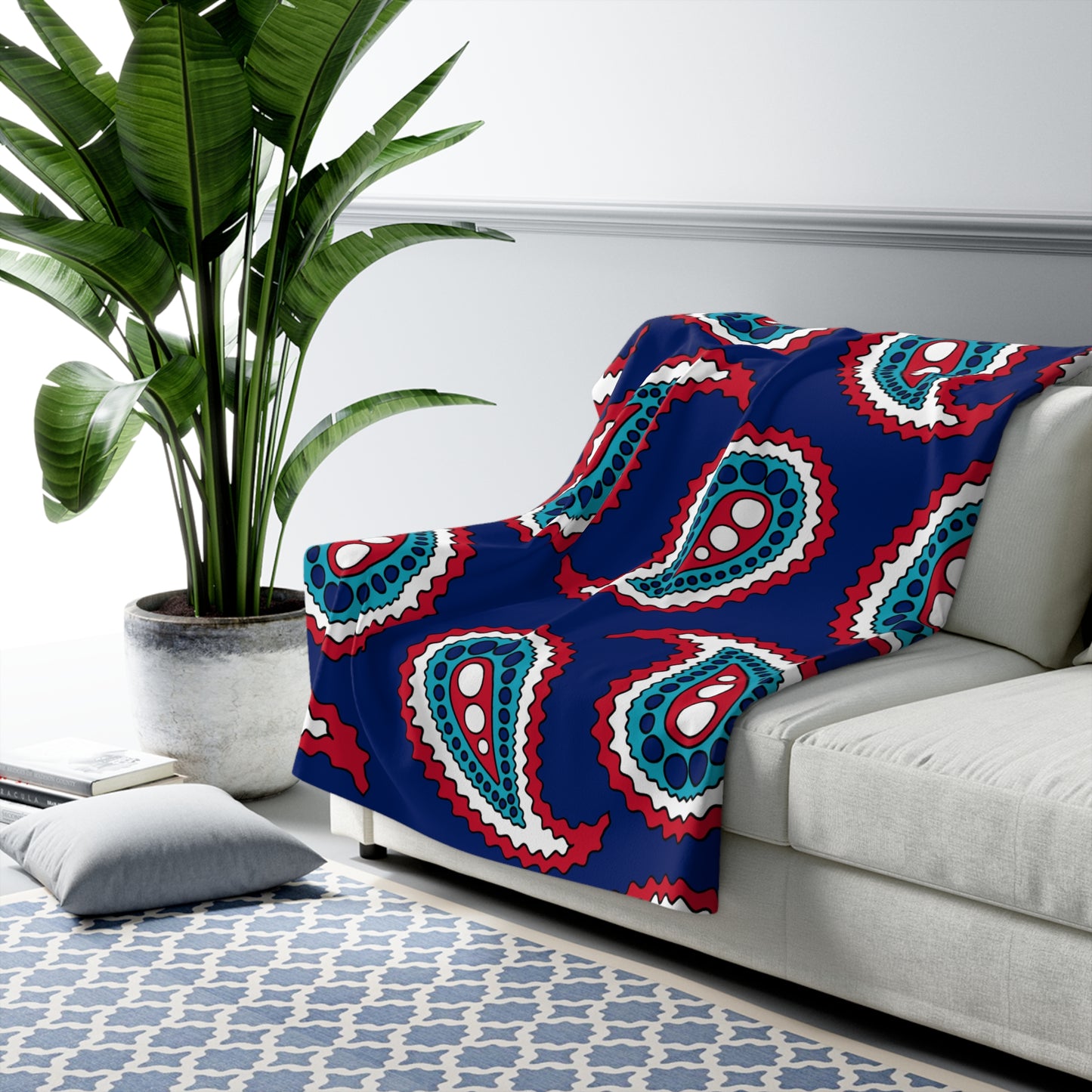 Montserrat Retro Paisley Blanket Throw