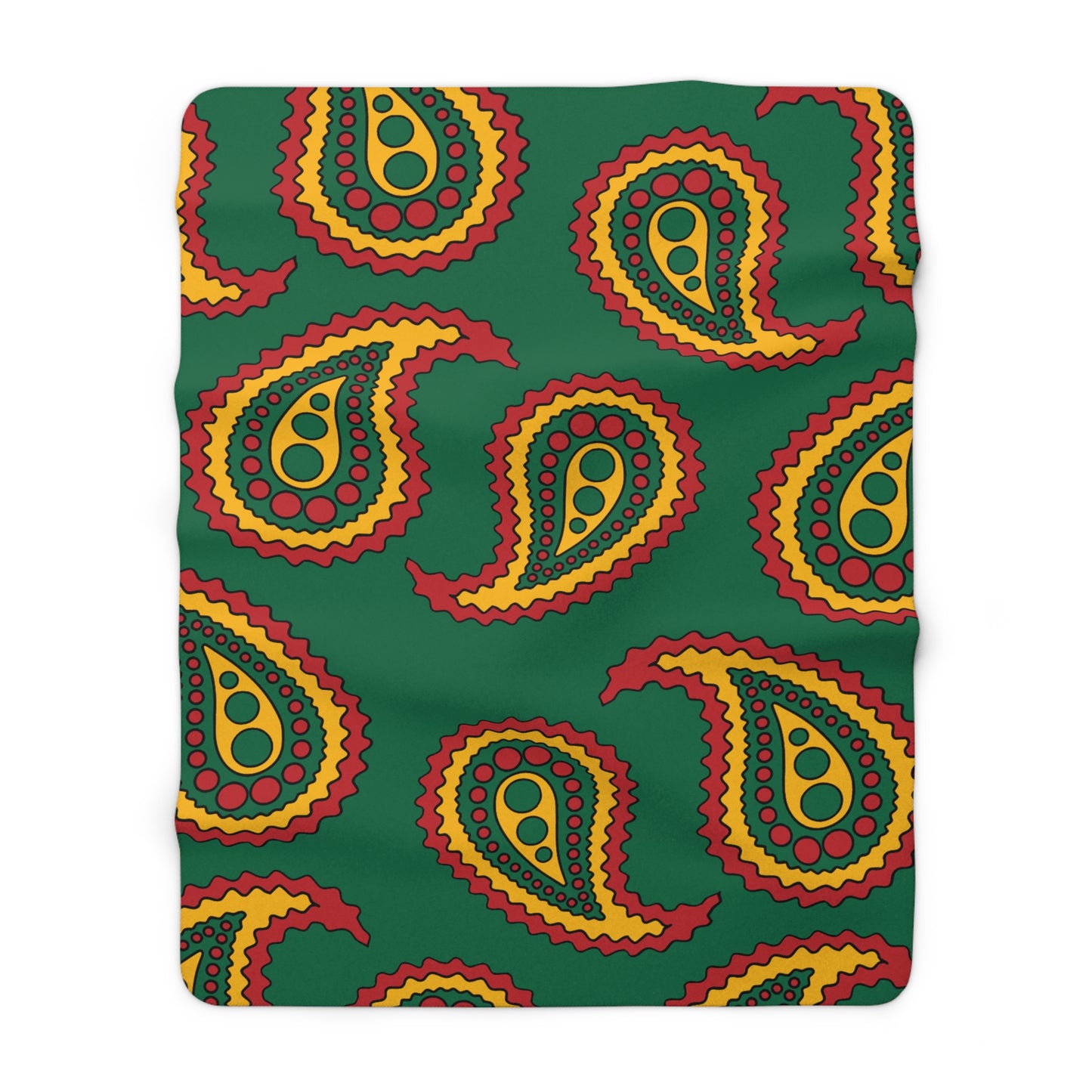 Lithuania Retro Paisley Blanket Throw