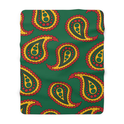 Lithuania Retro Paisley Blanket Throw