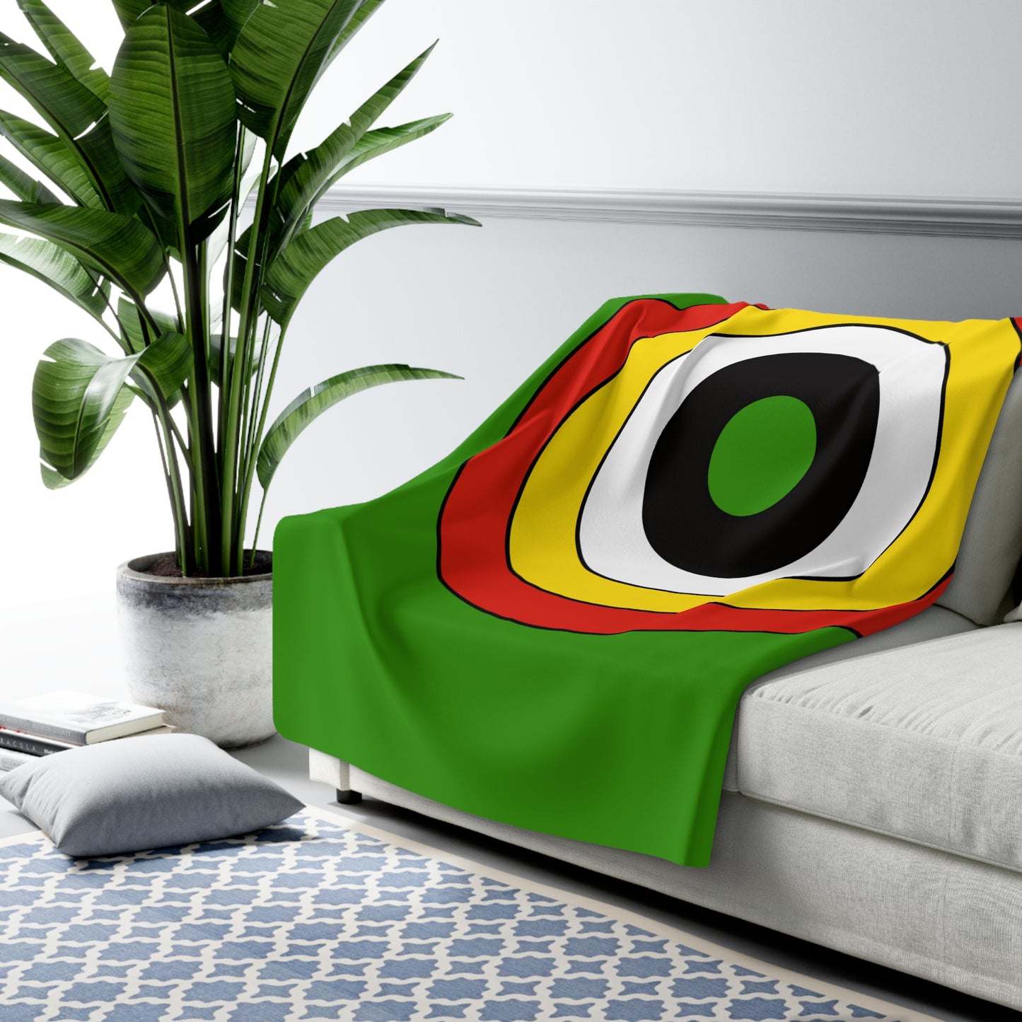 Guyana Retro Target Blanket Throw