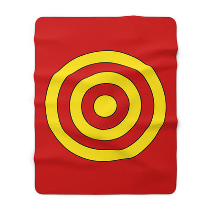 North Macedonia Retro Target Blanket Throw