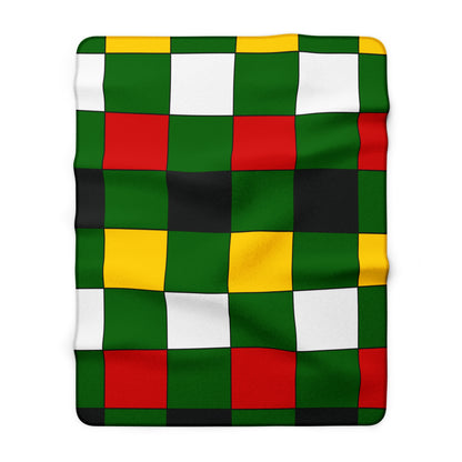 Zimbabwe Retro Check Blanket Throw