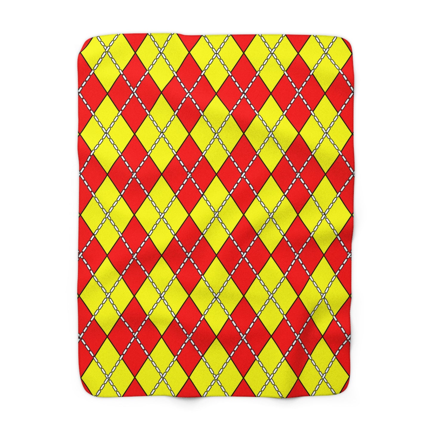 Kyrgyzstan Retro Argyle Blanket Throw