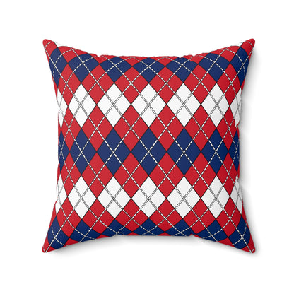 Lao Peoples Democratic Republic Retro Argyle Cushion Pillow