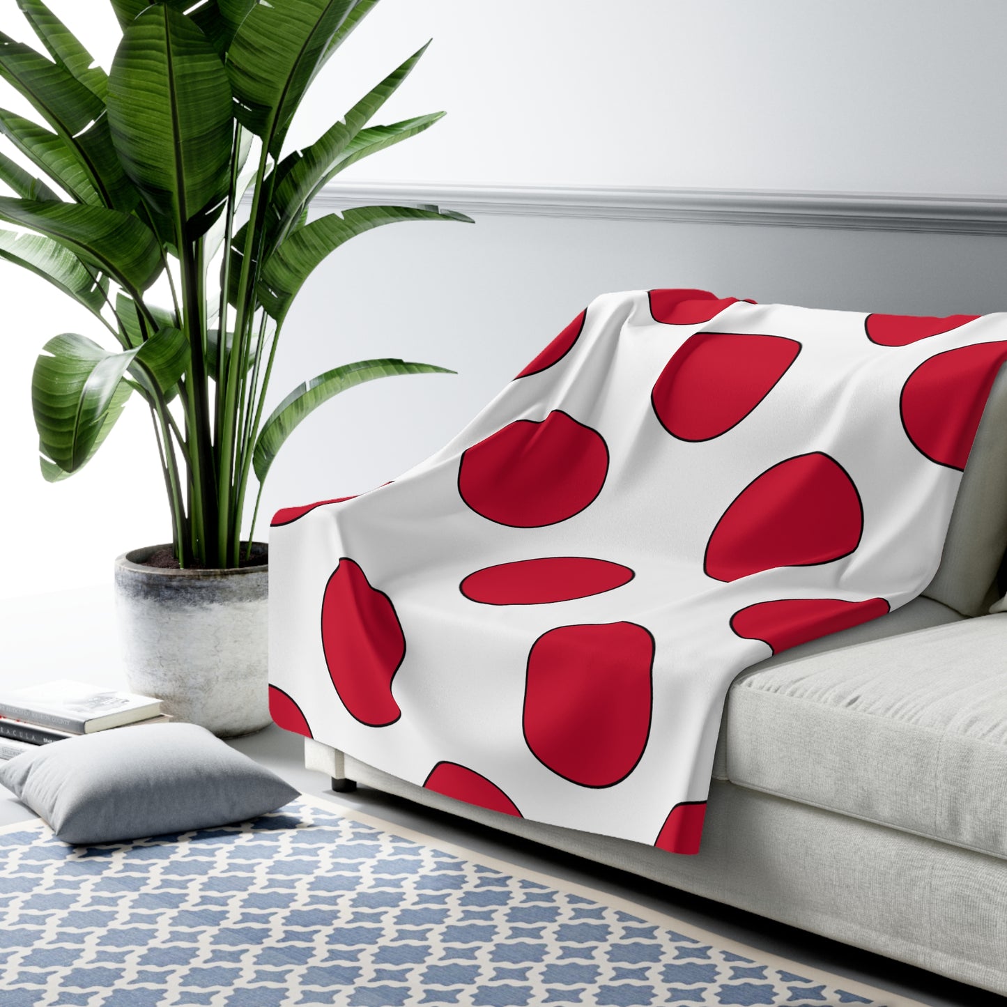 Greenland Retro Polka Dots Blanket Throw