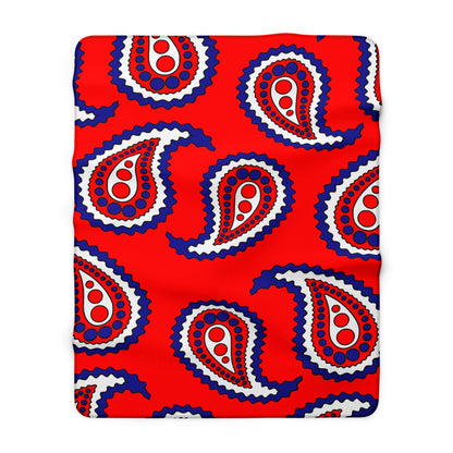 Croatia Retro Paisley Blanket Throw