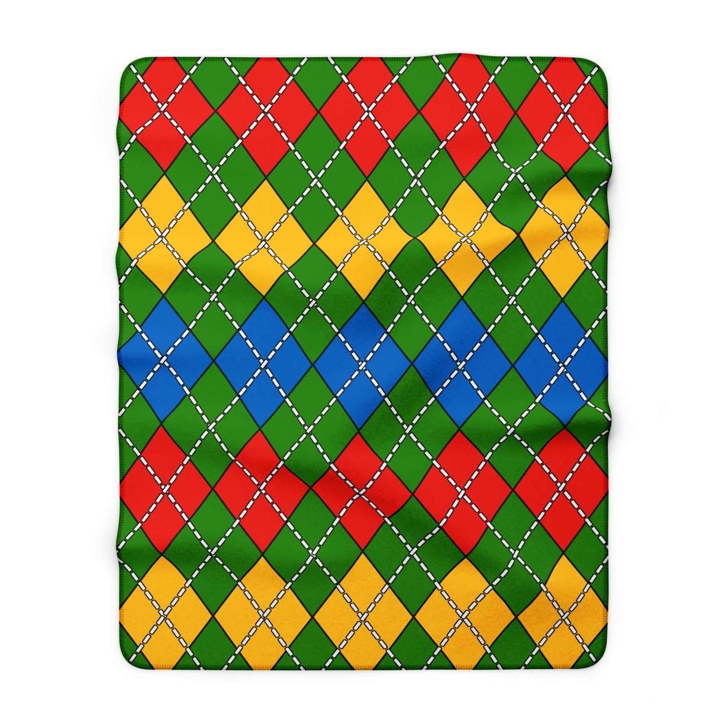 Ethiopia Retro Argyle Blanket Throw