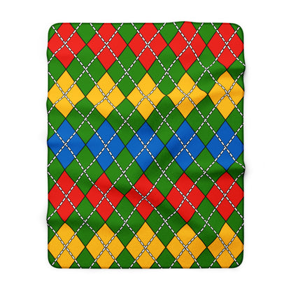 Ethiopia Retro Argyle Blanket Throw