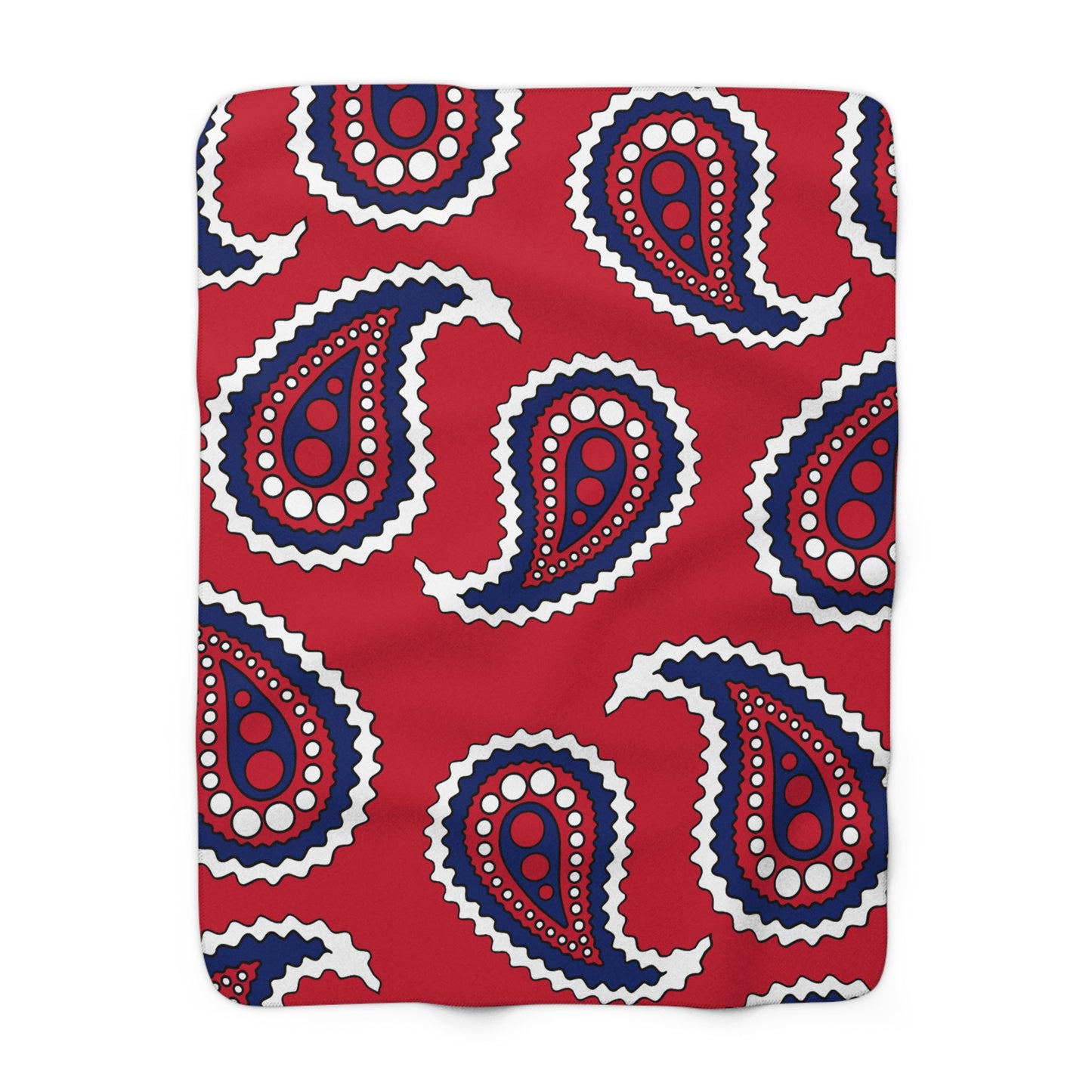 Saint Helena, Ascension And Tristan Da Cunha Retro Paisley Blanket Throw