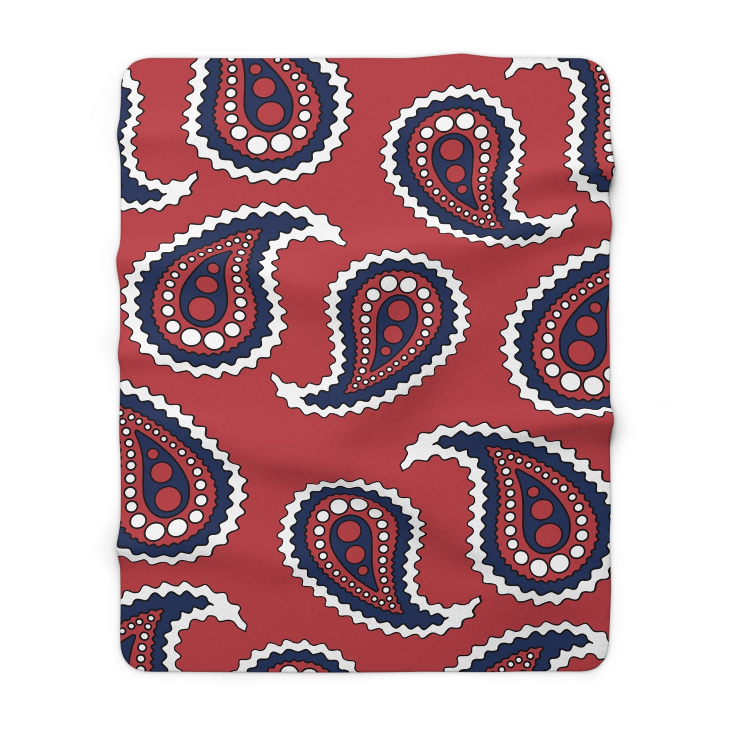 United States Minor Outlying Islands Retro Paisley Blanket Throw