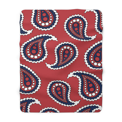 United States Minor Outlying Islands Retro Paisley Blanket Throw